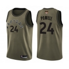 Men's Toronto Raptors #24 Norman Powell Swingman Green Salute to Service 2019 Basketball Finals Bound Jersey