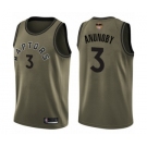 Men's Toronto Raptors #3 OG Anunoby Swingman Green Salute to Service 2019 Basketball Finals Bound Jersey