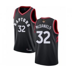 Men's Toronto Raptors #32 KJ McDaniels Authentic Black 2019 Basketball Finals Bound Jersey Statement Edition