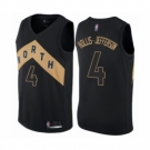 Men's Toronto Raptors #4 Rondae Hollis-Jefferson Authentic Black Basketball Jersey - City Edition