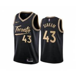 Men's Toronto Raptors #43 Pascal Siakam Black City Edition New Uniform 2020-21 Stitched Basketball Jersey