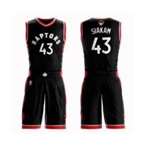 Men's Toronto Raptors #43 Pascal Siakam Swingman Black 2019 Basketball Finals Bound Suit Jersey Statement Edition