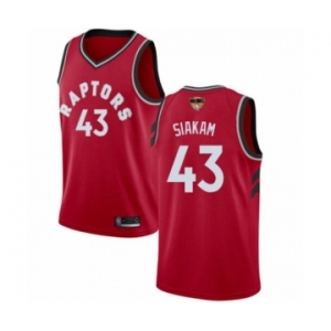 Men's Toronto Raptors #43 Pascal Siakam Swingman Red 2019 Basketball Finals Bound Jersey - Icon Edition