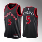 Men's Toronto Raptors #5 Immanuel Quickley Black Statement Edition Stitched Basketball Jersey