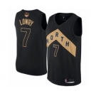 Men's Toronto Raptors #7 Kyle Lowry Authentic Black 2019 Basketball Finals Bound Jersey - City Edition