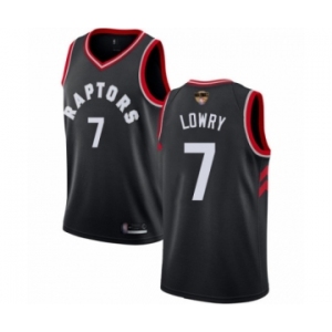 Men's Toronto Raptors #7 Kyle Lowry Authentic Black 2019 Basketball Finals Bound Jersey Statement Edition
