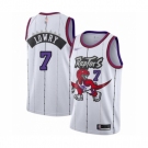 Men's Toronto Raptors #7 Kyle Lowry Authentic White Hardwood Classics Basketball Jersey