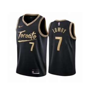 Men's Toronto Raptors #7 Kyle Lowry Black City Edition New Uniform 2020-21 Stitched Basketball Jersey