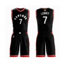 Men's Toronto Raptors #7 Kyle Lowry Swingman Black 2019 Basketball Finals Bound Suit Jersey Statement Edition