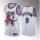 Men's Toronto Raptors #9 RJ Barrett White Classic Edition Stitched Basketball Jersey