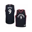 Men's Toronto Raptors #9 Serge Ibaka adidas Black Player Swingman Alternate Jersey