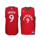 Men's Toronto Raptors #9 Serge Ibaka adidas Red Player Swingman Road Jersey