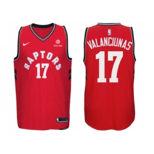 Nike NBA Toronto Raptors #17 Jonas Valanciunas Jersey 2017-18 New Season Red Jersey