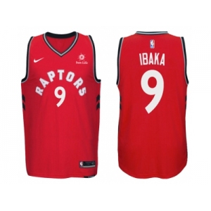 Nike NBA Toronto Raptors #9 Serge Ibaka Jersey 2017-18 New Season Red Jersey