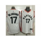 Toronto Raptors #17 Jonas Valanciunas White Stitched NBA Jersey