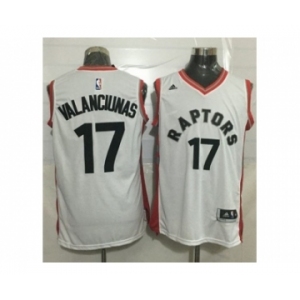 Toronto Raptors #17 Jonas Valanciunas White Stitched NBA Jersey