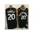 Toronto Raptors #20 Bruno Caboclo Black Gold Stitched NBA Jersey