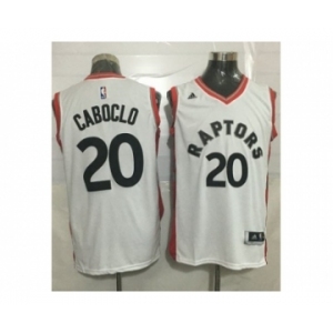 Toronto Raptors #20 Bruno Caboclo White Stitched NBA Jersey