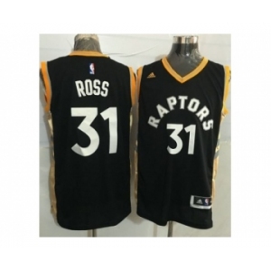 Toronto Raptors #31 Terrence Ross Black Gold Stitched NBA Jersey