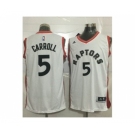 Toronto Raptors #5 DeMarre Carroll White Stitched NBA Jersey