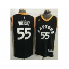 Toronto Raptors #55 Delon Wright Black Gold Stitched NBA Jersey