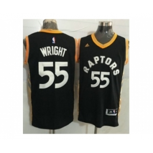 Toronto Raptors #55 Delon Wright Black Gold Stitched NBA Jersey