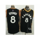 Toronto Raptors #8 Bismack Biyombo Black Gold Stitched NBA Jersey