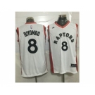 Toronto Raptors #8 Bismack Biyombo White Stitched NBA Jersey