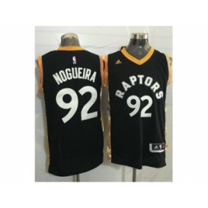 Toronto Raptors #92 Lucas Nogueira Black Gold Stitched NBA Jersey