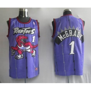 nba jersey toronto raptors #1 mcgrady purple