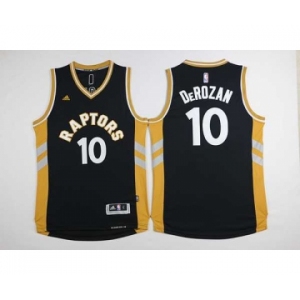 nba jersey toronto raptors #10 derozan black-yellow[2016 new]