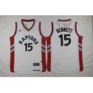 nba jersey toronto raptors #15 bennett white[2016 new][bennett]