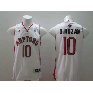 nba toronto raptors #10 derozan white[revolution 30 swingman]
