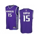 Men Adidas Sacramento Kings #15 Vince Carter Authentic Purple Road NBA Jersey