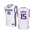 Men Adidas Sacramento Kings #15 Vince Carter Swingman White Home NBA Jersey