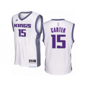 Men Adidas Sacramento Kings #15 Vince Carter Swingman White Home NBA Jersey
