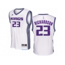 Men Adidas Sacramento Kings #23 Malachi Richardson Authentic White Home NBA Jersey
