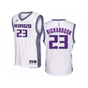 Men Adidas Sacramento Kings #23 Malachi Richardson Authentic White Home NBA Jersey