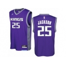 Men Adidas Sacramento Kings #25 Justin Jackson Authentic Purple Road NBA Jersey