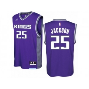 Men Adidas Sacramento Kings #25 Justin Jackson Authentic Purple Road NBA Jersey