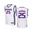 Men Adidas Sacramento Kings #25 Justin Jackson Swingman White Home NBA Jersey