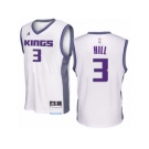 Men Adidas Sacramento Kings #3 George Hill Swingman White Home NBA Jersey