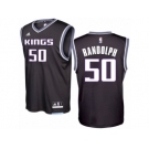 Men Adidas Sacramento Kings #50 Zach Randolph Authentic Black Alternate NBA Jersey