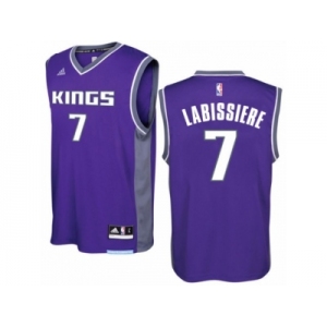 Men Adidas Sacramento Kings #7 Skal Labissiere Authentic Purple Road NBA Jersey