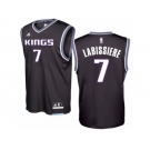 Men Adidas Sacramento Kings #7 Skal Labissiere Swingman Black Alternate NBA Jersey