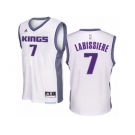 Men Adidas Sacramento Kings #7 Skal Labissiere Swingman White Home NBA Jersey