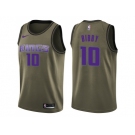 Men Nike Sacramento Kings #10 Mike Bibby Green Salute to Service NBA Swingman Jersey