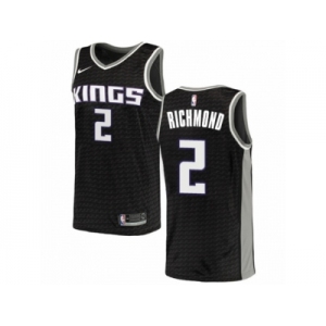 Men Nike Sacramento Kings #2 Mitch Richmond Authentic Black NBA Jersey Statement Edition
