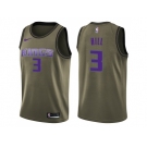 Men Nike Sacramento Kings #3 George Hill Green Salute to Service NBA Swingman Jersey