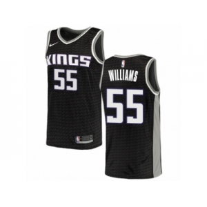 Men Nike Sacramento Kings #55 Jason Williams Authentic Black NBA Jersey Statement Edition